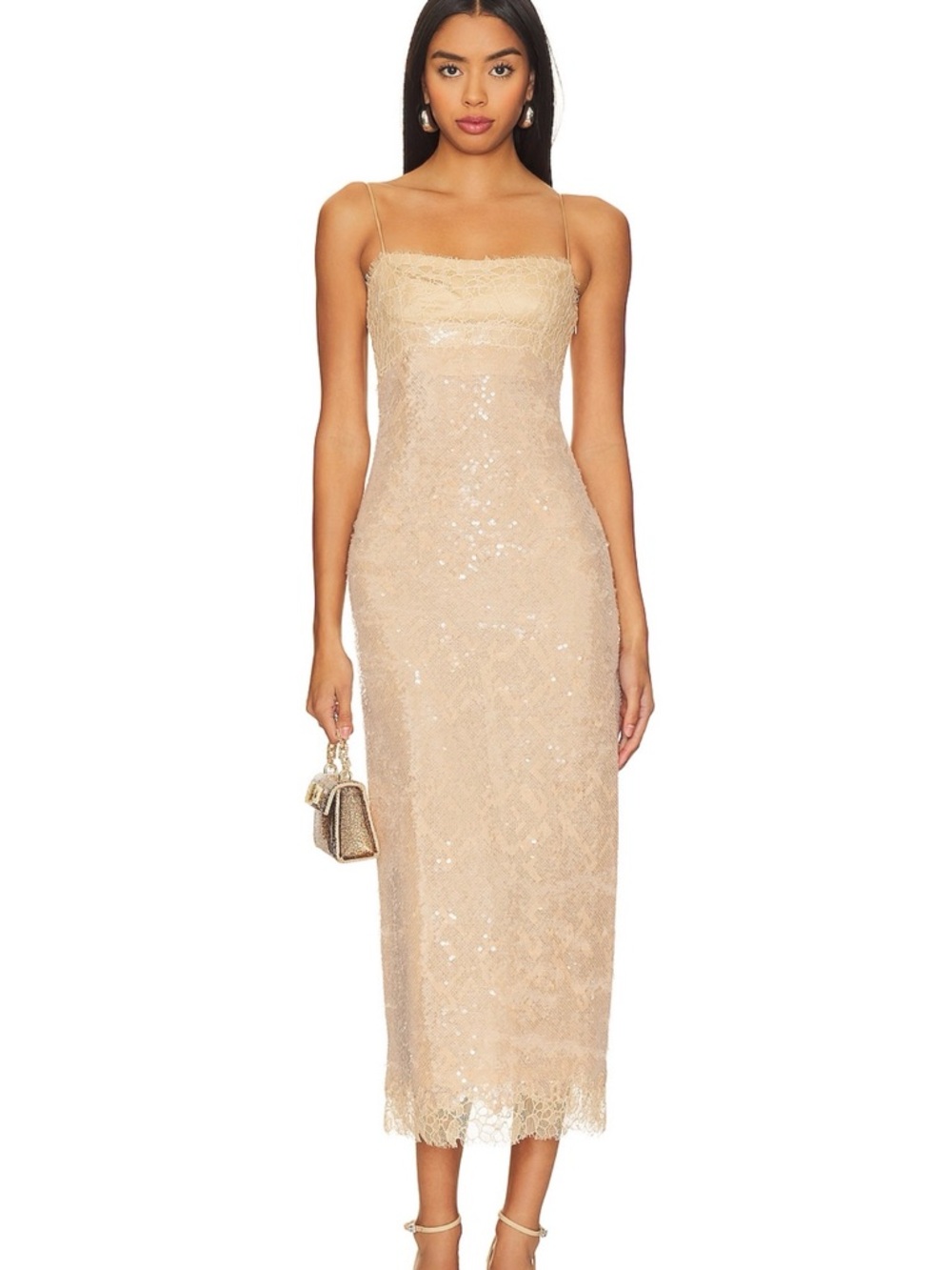 Jonathan Simkhai Valentina Slip Dress in Ginger Root